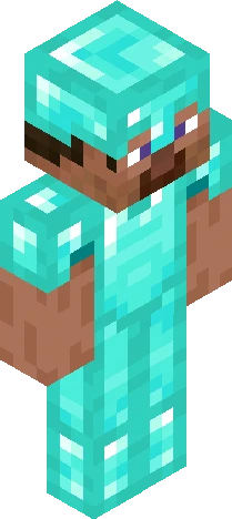 Netherite and Diamond Armor [Steve] Minecraft skin preview