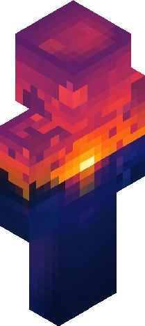 Sunset pixel art Minecraft skin preview
