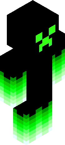 green fire creeper Minecraft skin preview