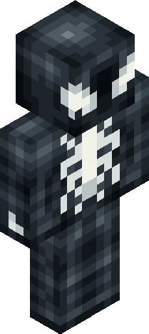 Symbiote Spiderman Minecraft skin preview