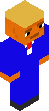 some orange man Minecraft skin preview