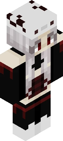 white axolotl girl Minecraft skin preview