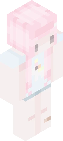 rainbow hair, don't care Minecraft skin preview