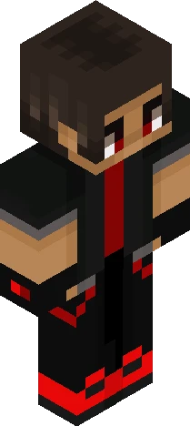 red hacker guy Minecraft skin preview