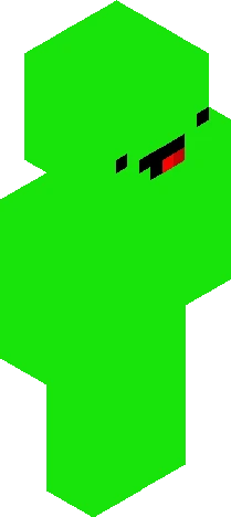 Green noob with a crone Minecraft skin preview
