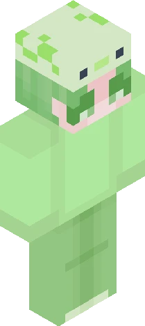 green axoltl Minecraft skin preview