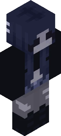 her beautiful blue hair Minecraft skin preview