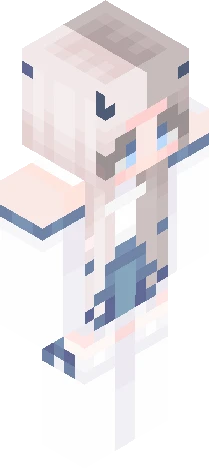Blue demon girl Minecraft skin preview