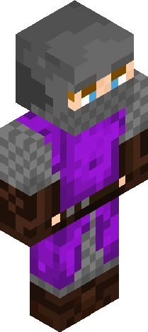 Purple Knight Full Helmet Minecraft skin preview