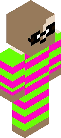 WickedWoofy - Neon Pink & Green Minecraft skin preview