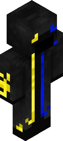 blue and yellow mage Minecraft skin preview