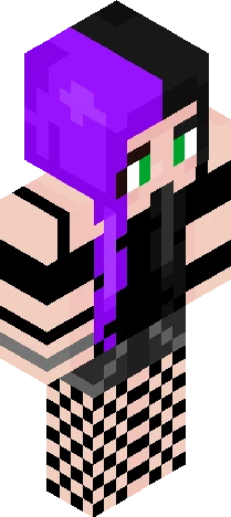 Goth girl Minecraft skin preview