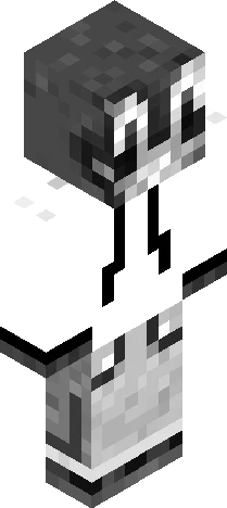 Rubius: "Muy buenas criaturas del averno" B&W Version Minecraft skin preview