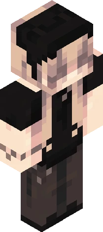 black frilly feminine emo! NOT MINE Minecraft skin preview