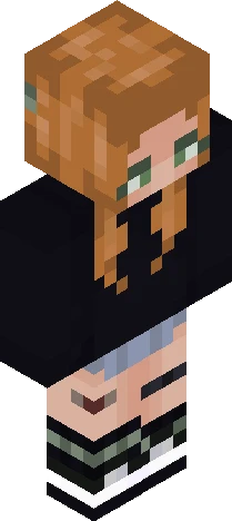 Cute ginger skin green eyes Minecraft skin preview