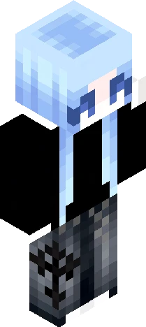 Blue hair Minecraft skin preview