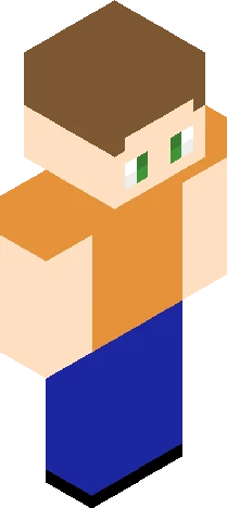 boy in orange Minecraft skin preview