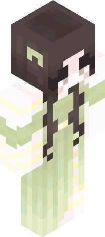 aitana green dress ii Minecraft skin preview