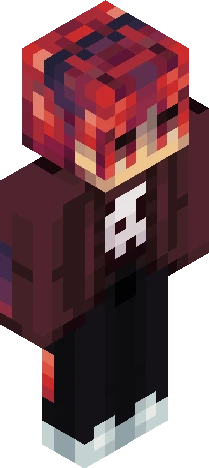 Red dragon male skull Minecraft skin preview