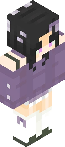 cute purple bow girl v2 Minecraft skin preview