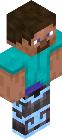 Steve in netherite armor with flow armor trim and diamonds Minecraft skin preview