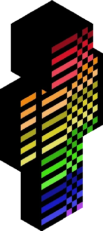 THX FOR 2000 LIKES!!!!!!!! (limitedEdition raimbow) Minecraft skin preview