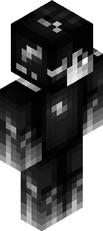 Greyscale Cyborg Minecraft skin preview
